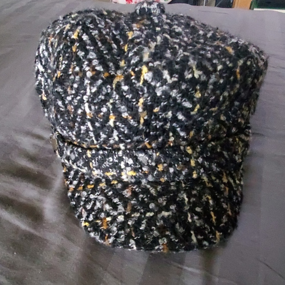 Womans Multi Colored Textured Hat Worn Once
